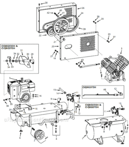 Part Location Diagram of BT011700AV Campbell Hausfeld Belt